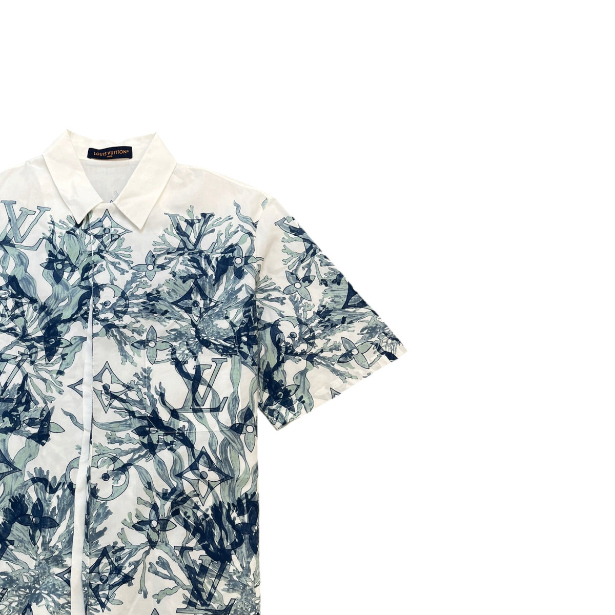 Men's Monogram Aquagarden Short Sleeve Shirt White Size L - Photo 3