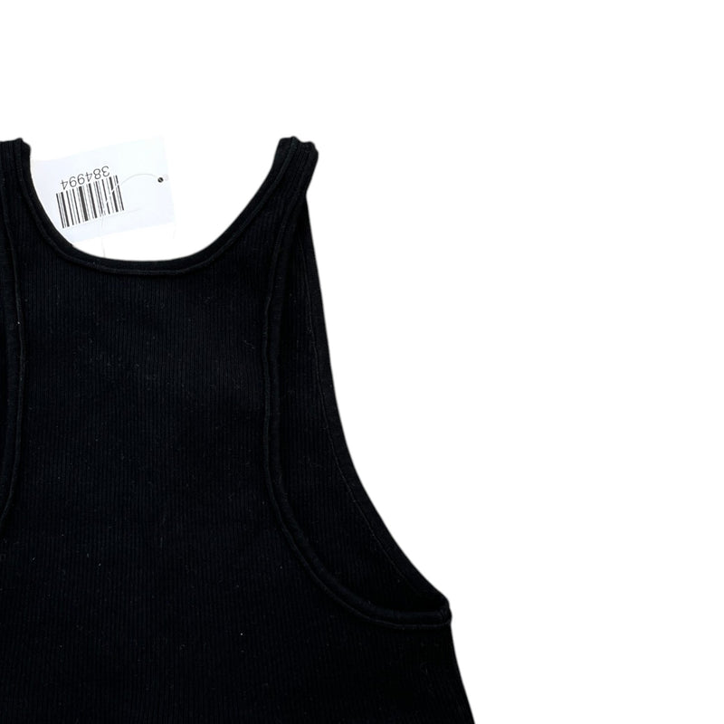 Women's Athletic Knit Sports Tank Top Black Size M