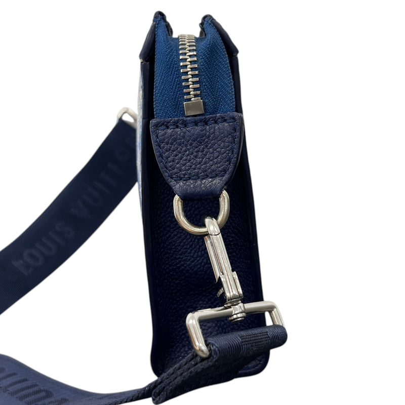Men's Monogram Bandana Gaston Wearable Wallet Messenger Bag Blue