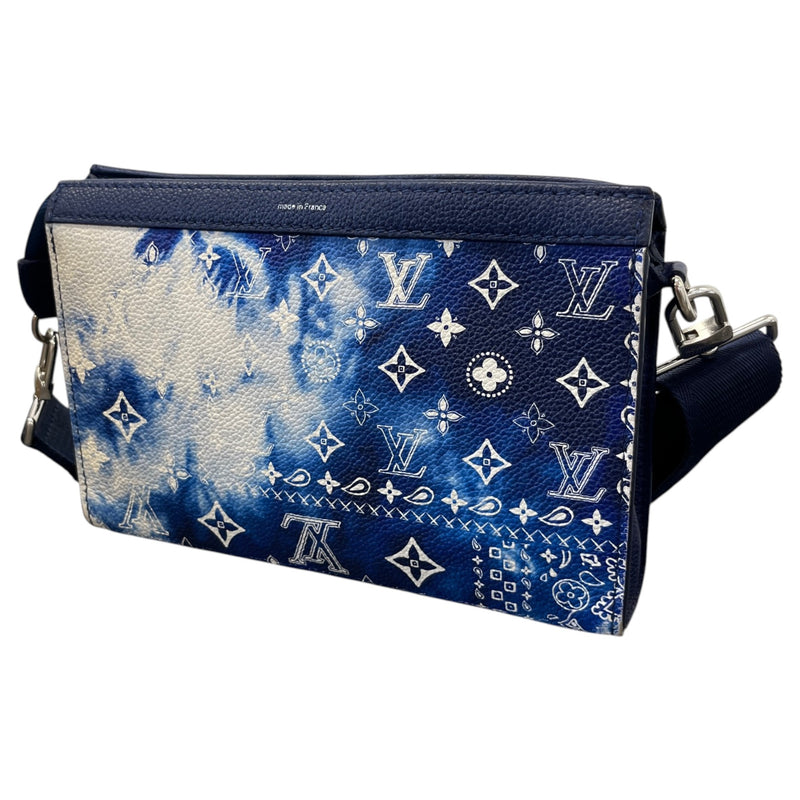 Men's Monogram Bandana Gaston Wearable Wallet Messenger Bag Blue