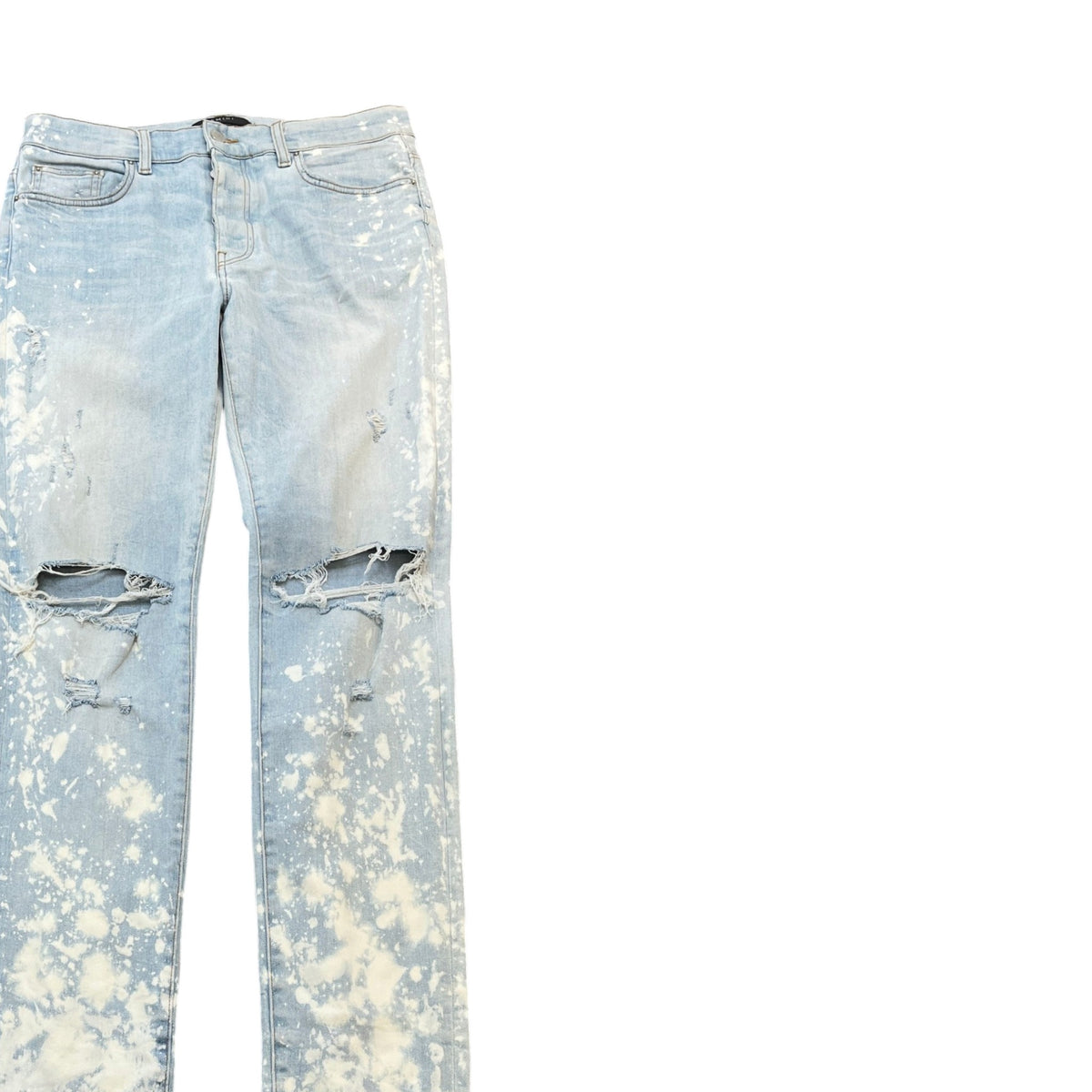 Men's Bleach Dye Jeans Blue Size W33 - Photo 3