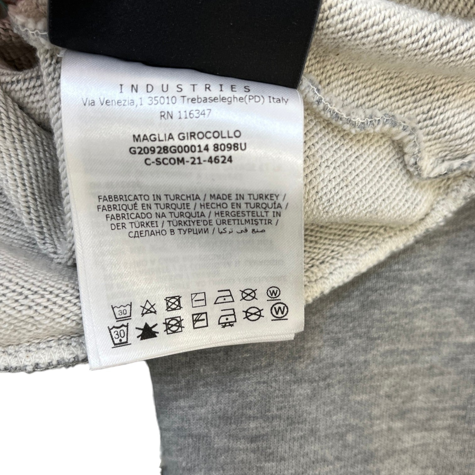 Men's Maglia Girocollo Sweatshirt Grey Size M - Photo 9