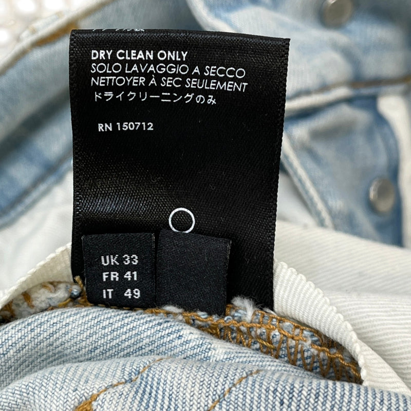 Men's Bleach Dye Jeans Blue Size W33