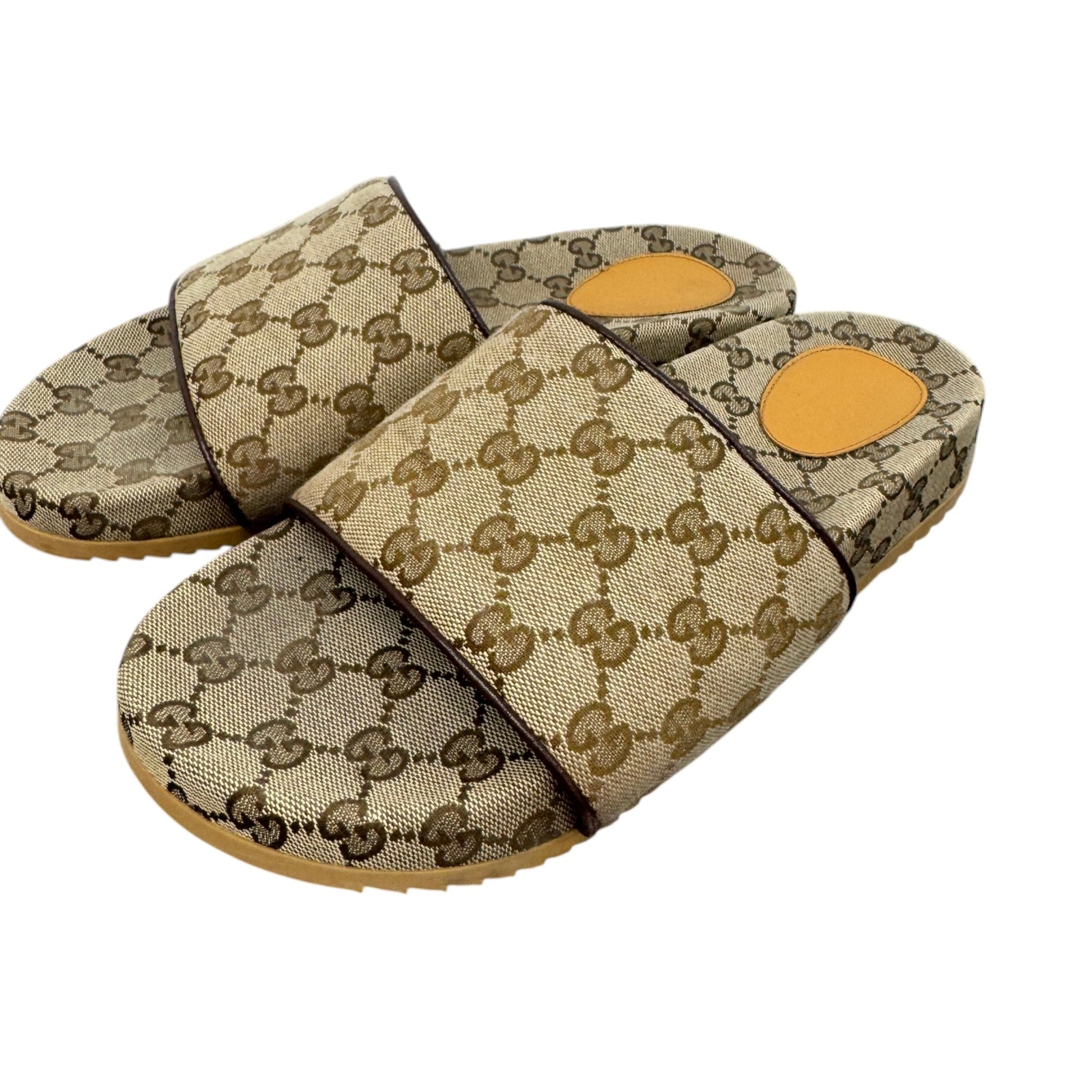 Men's GG Supreme Slides Beige Size UK 9 / EU 43 - Photo 7