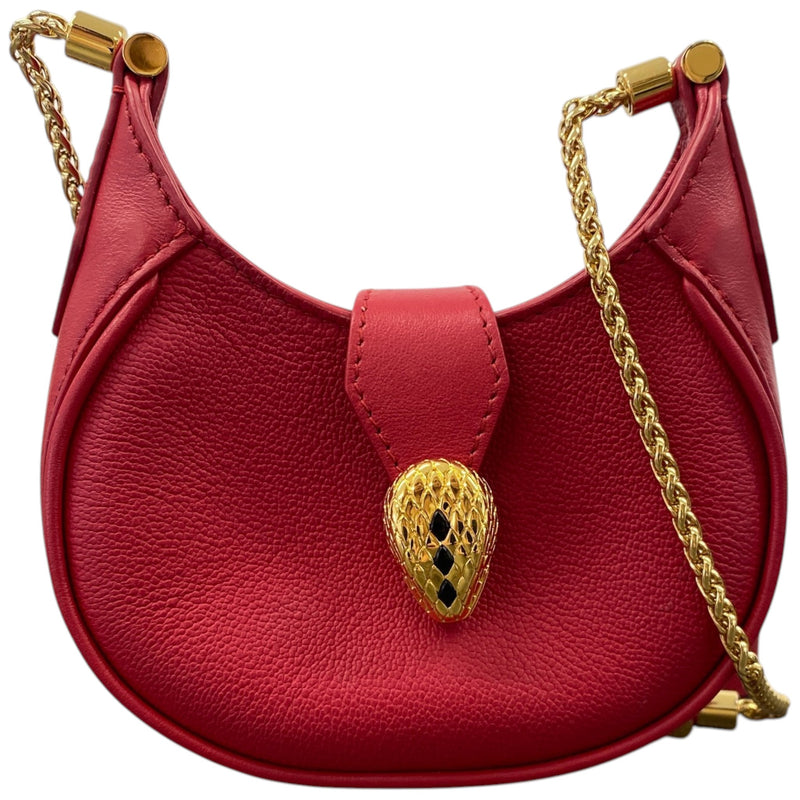 Women's Micro Serpenti Ellipse Forever Bag Red