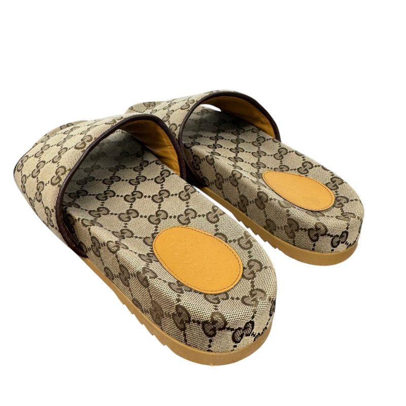 Men's GG Supreme Slides Beige Size UK 9 / EU 43
