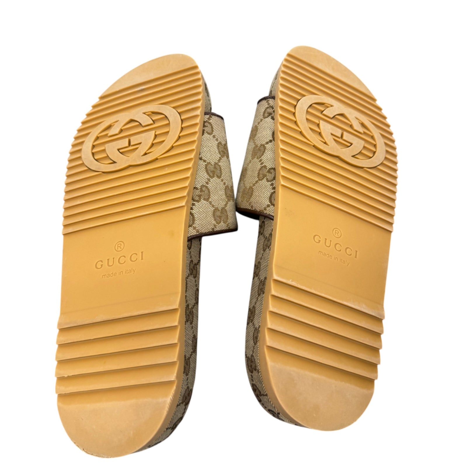Men's GG Supreme Slides Beige Size UK 9 / EU 43 - Photo 10