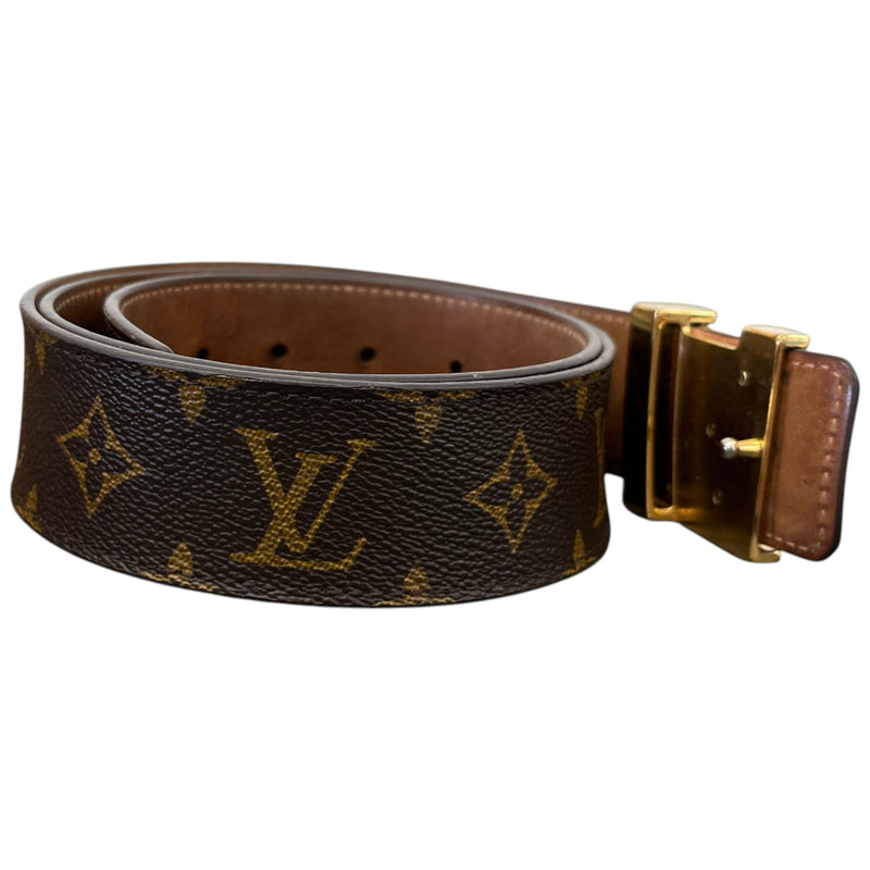 Men's Monogram Lv Initials Belt Brown Size Waist 36"