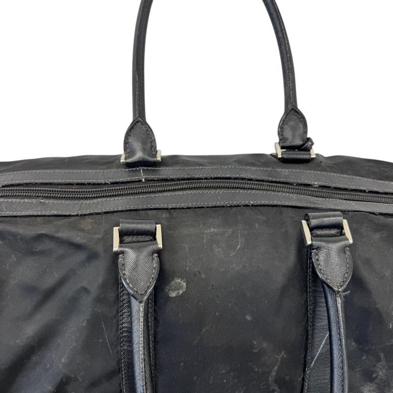 Women's Re-Nylon Plaque Logo Bag Black