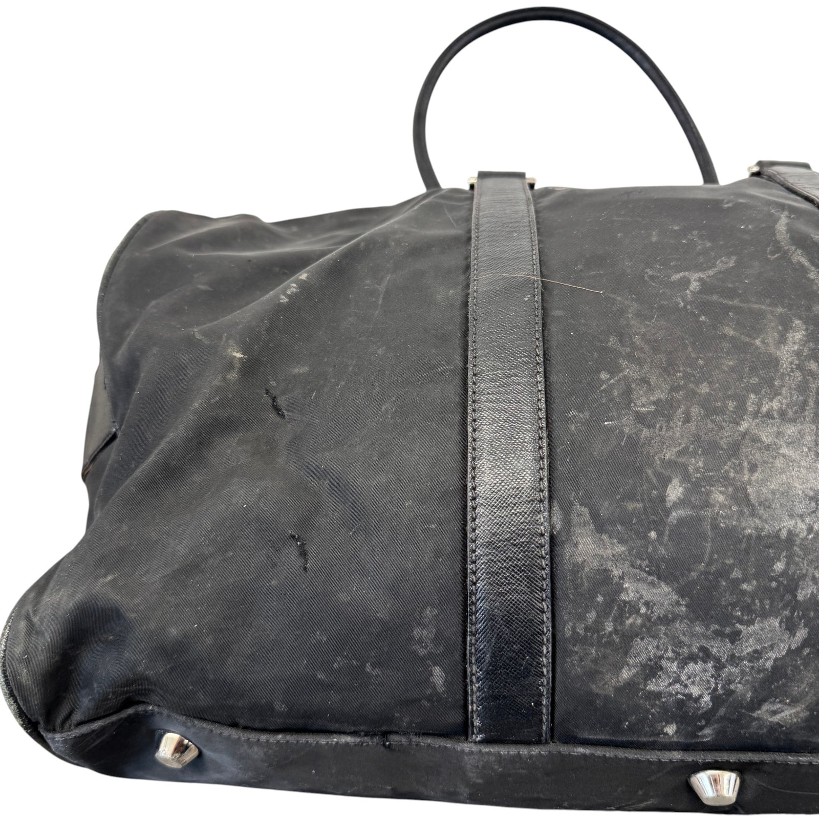 Women's Re-Nylon Plaque Logo Bag Black - Photo 8
