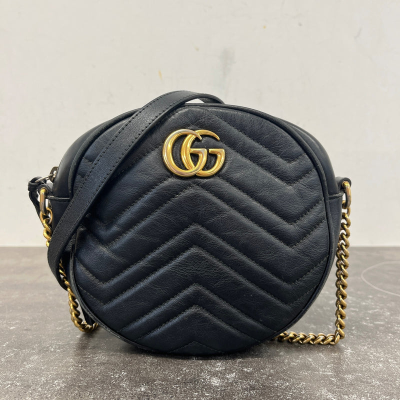 Women's GG Marmont Crossbody Bag Black