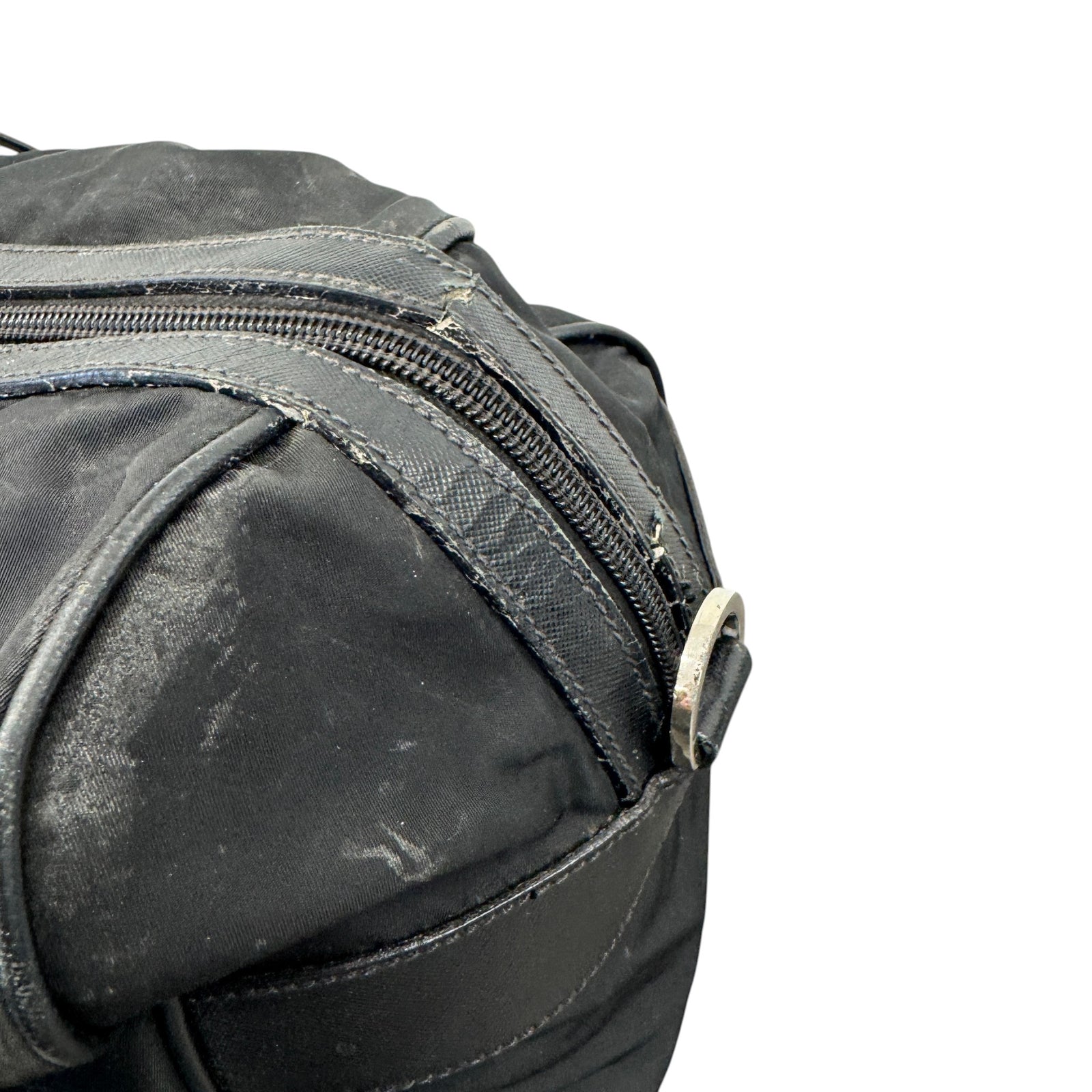 Women's Re-Nylon Plaque Logo Bag Black - Photo 9