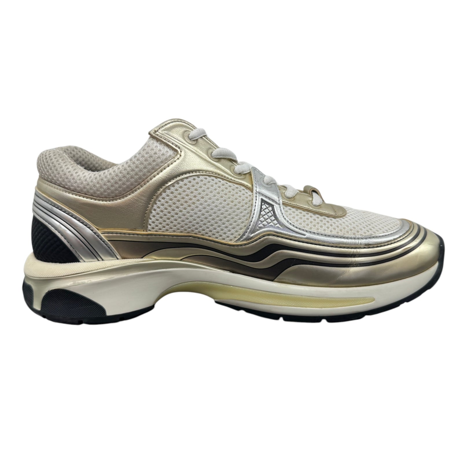 Men's CC Logo Low Trainers Gold Size UK 6.5 / EU 40.5 - Photo 5