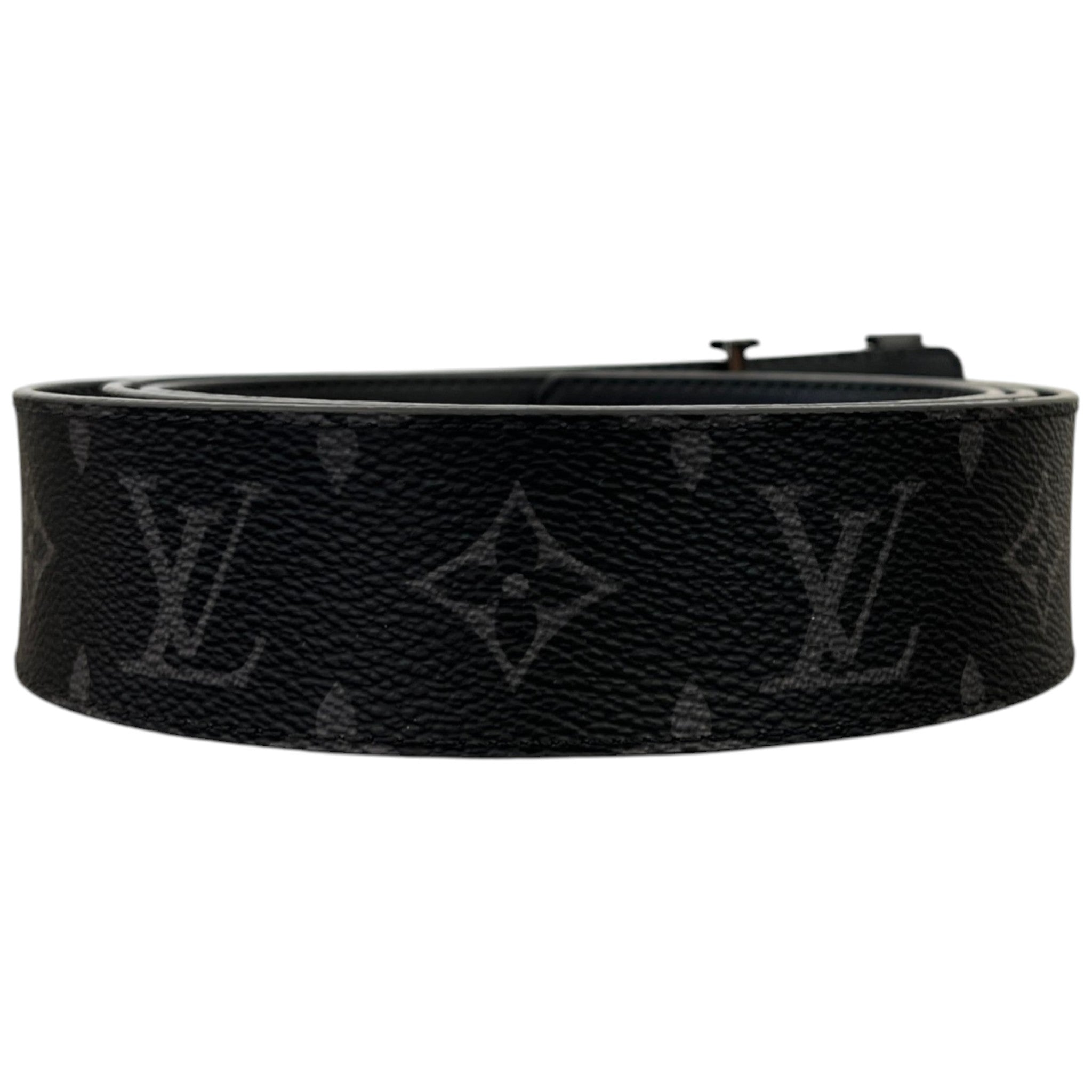 Men's Initials Monogram Eclipse Belt Black Size Waist 42