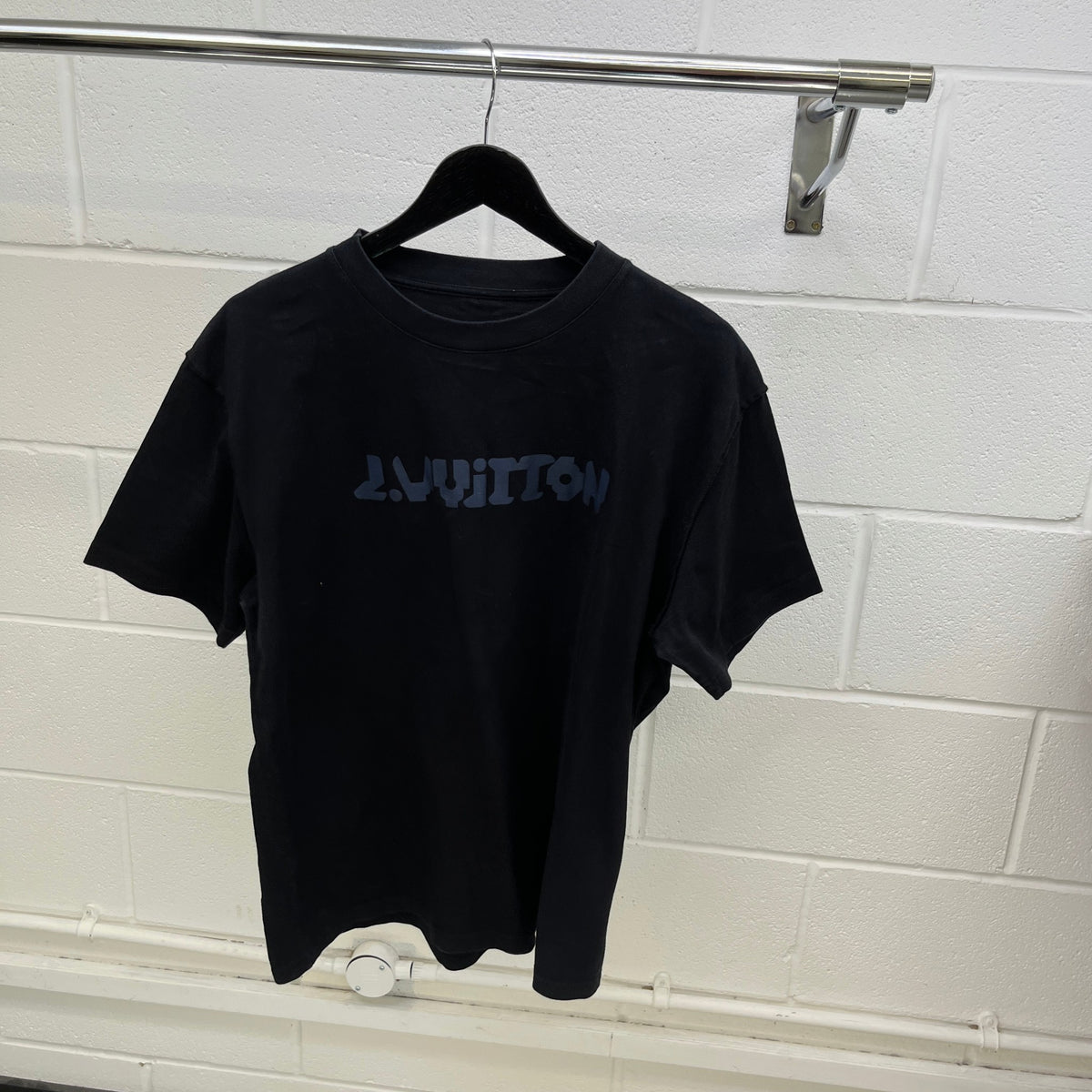 Men's Logo Print T-Shirt Black Size XL - Photo 7