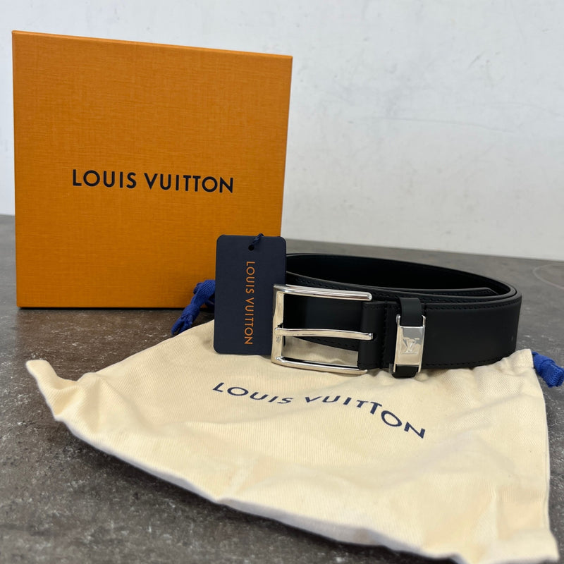 Men's Pont Neuf Patinated 35MM Belt Black Size 30"