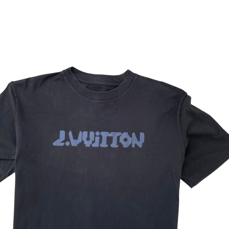 Men's Logo Print T-Shirt Black Size XL