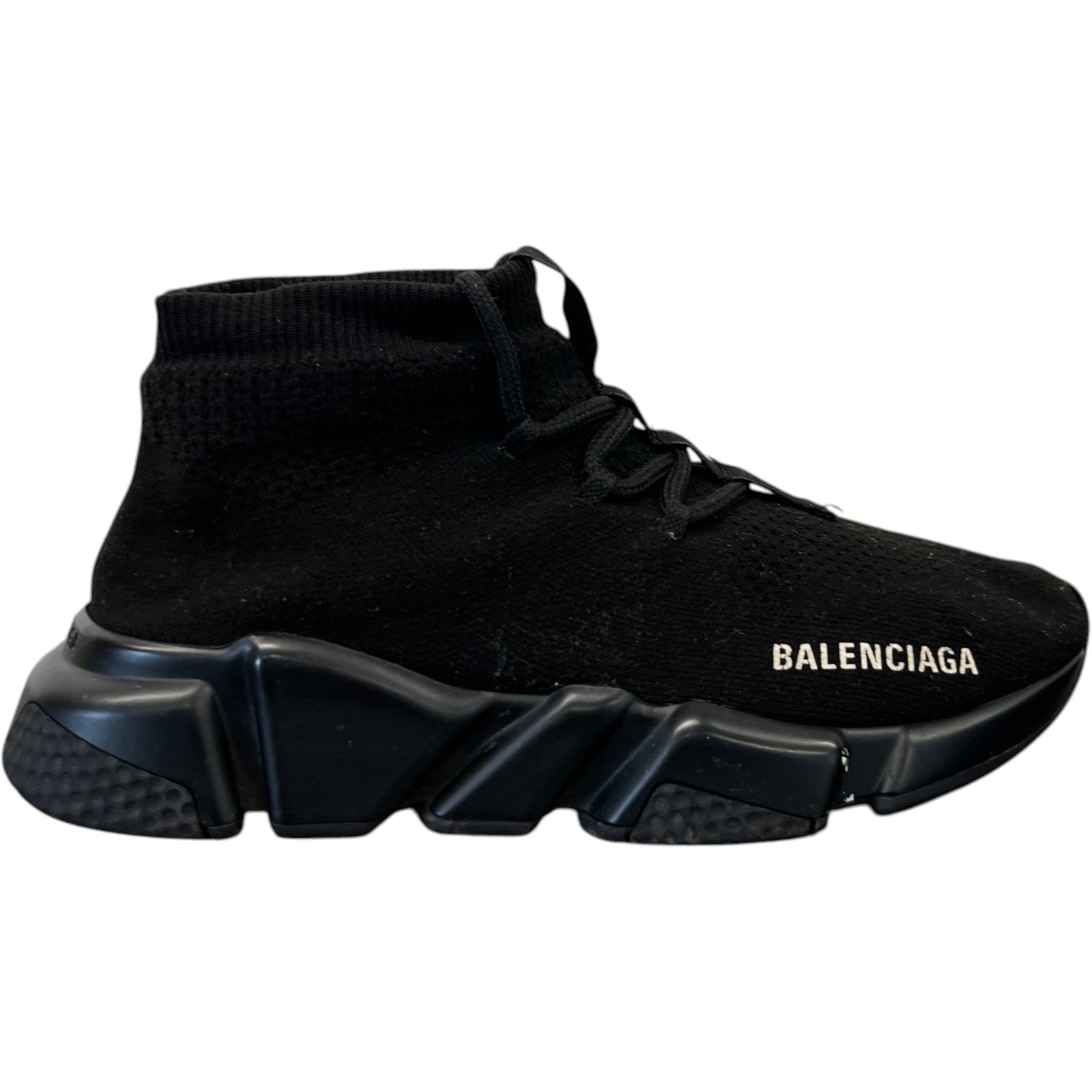 Women's Speed Lace Up High Trainers Black Size EU 36 / UK 3 - Photo 1