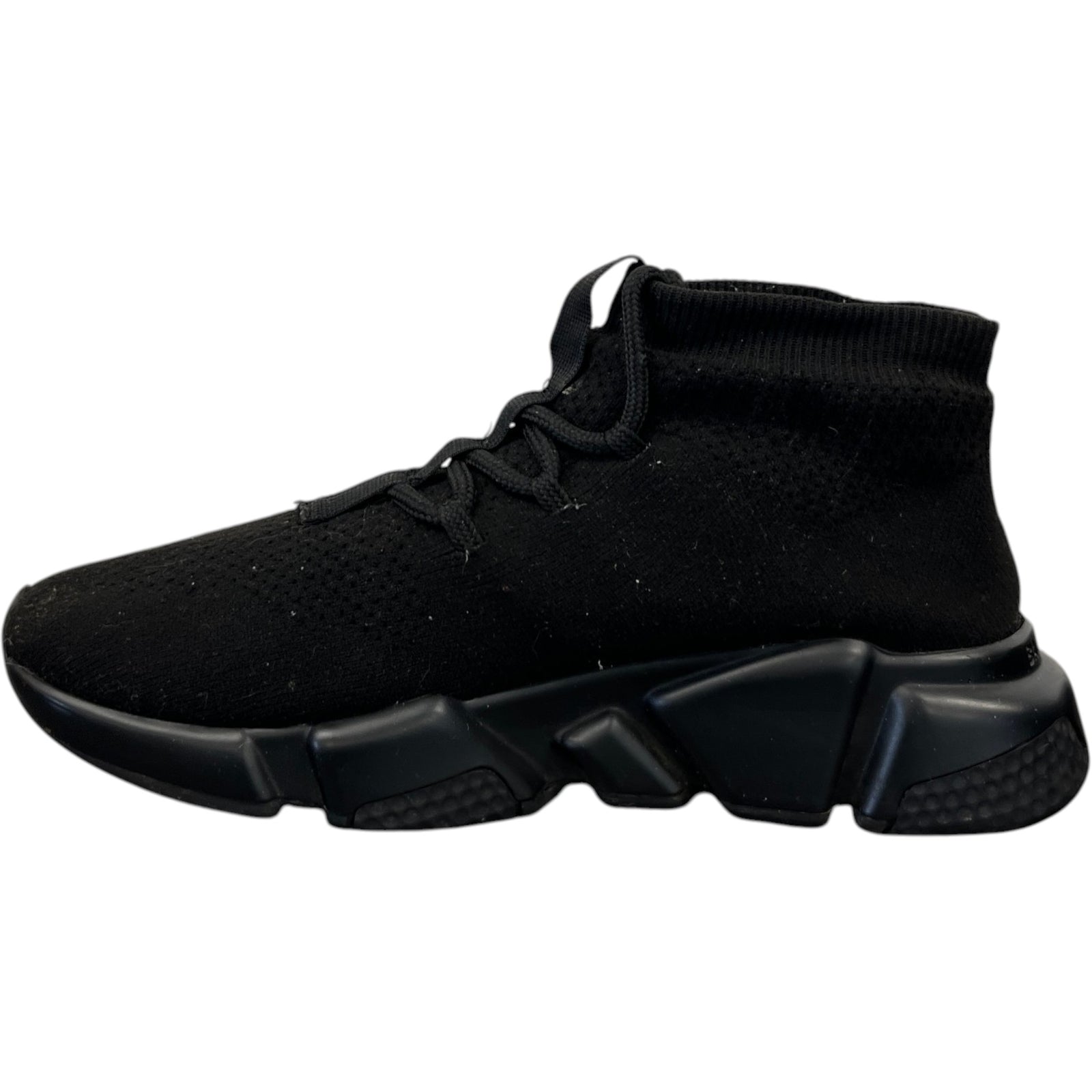 Women's Speed Lace Up High Trainers Black Size EU 36 / UK 3 - Photo 2