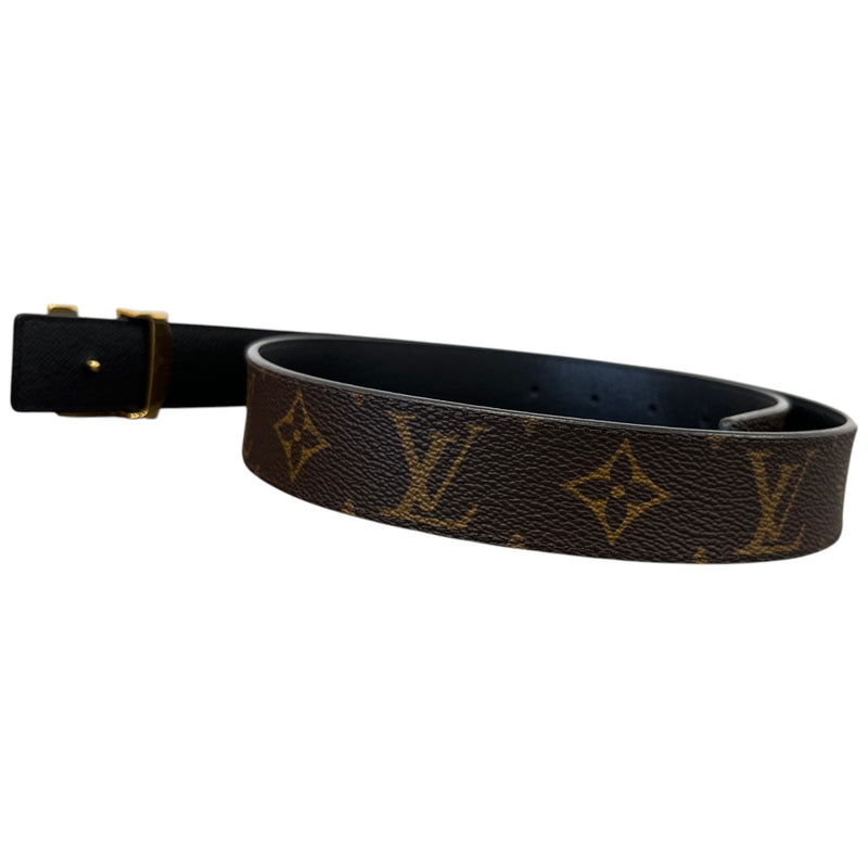 Men's Lv Reversible Monogram Belt Black Size S