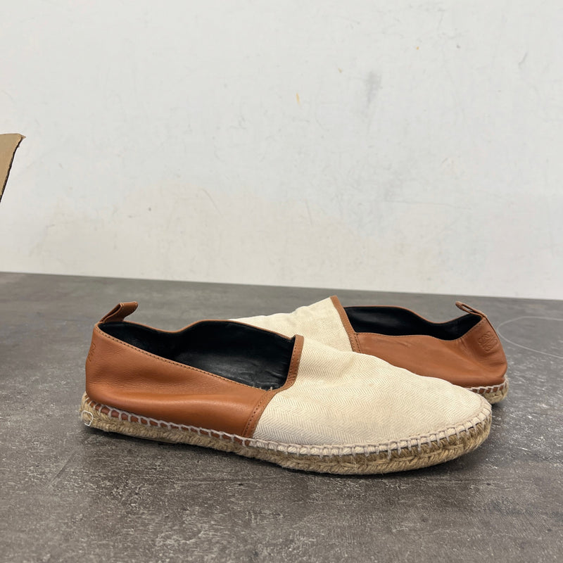 Men's Anagram Espadrilles Loafers Brown Size UK 6 / EU 40