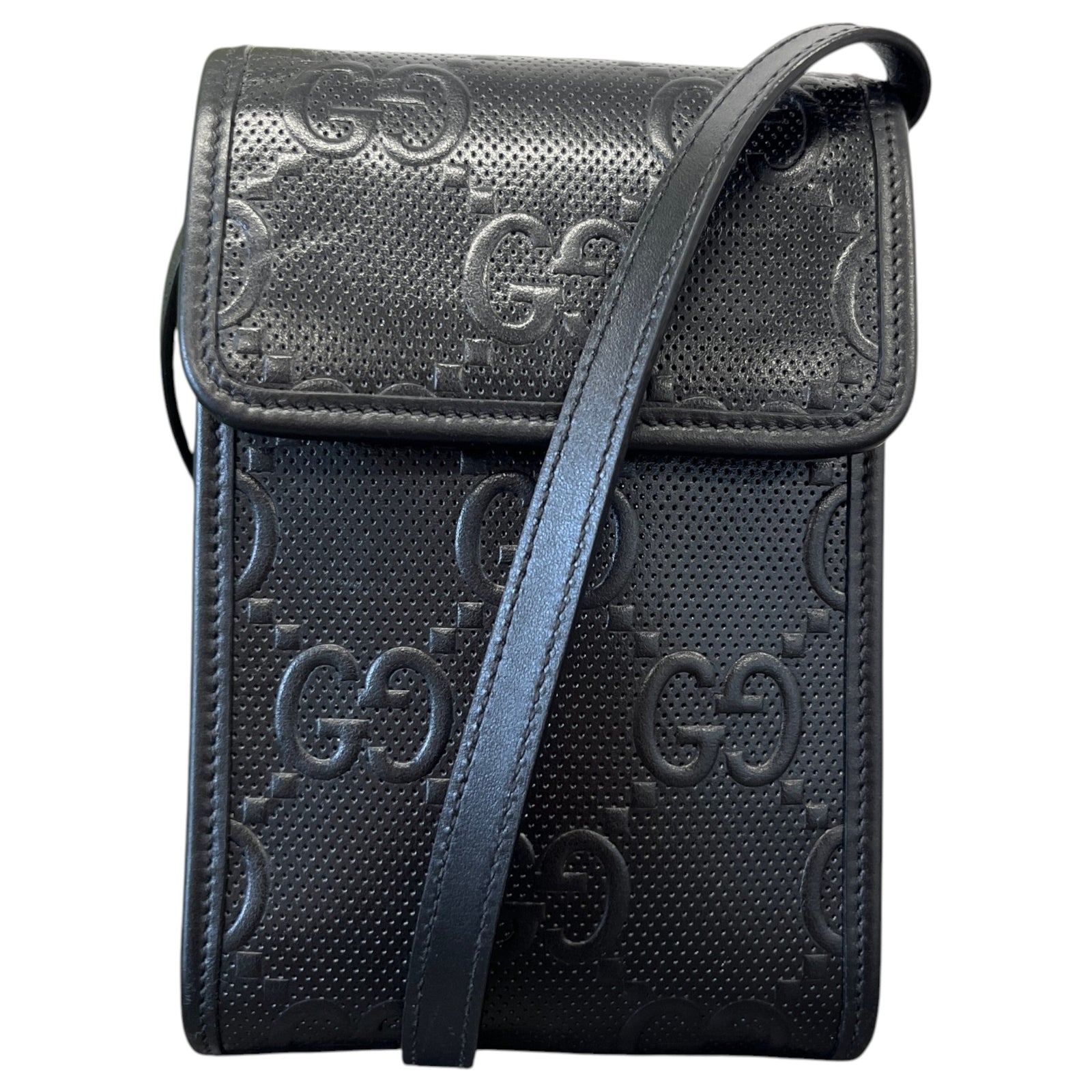 Men's GG Supreme Messenger Bag Black - Photo 1