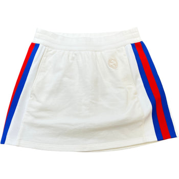 Women's Logo Patch Mini Skirts White Size M
