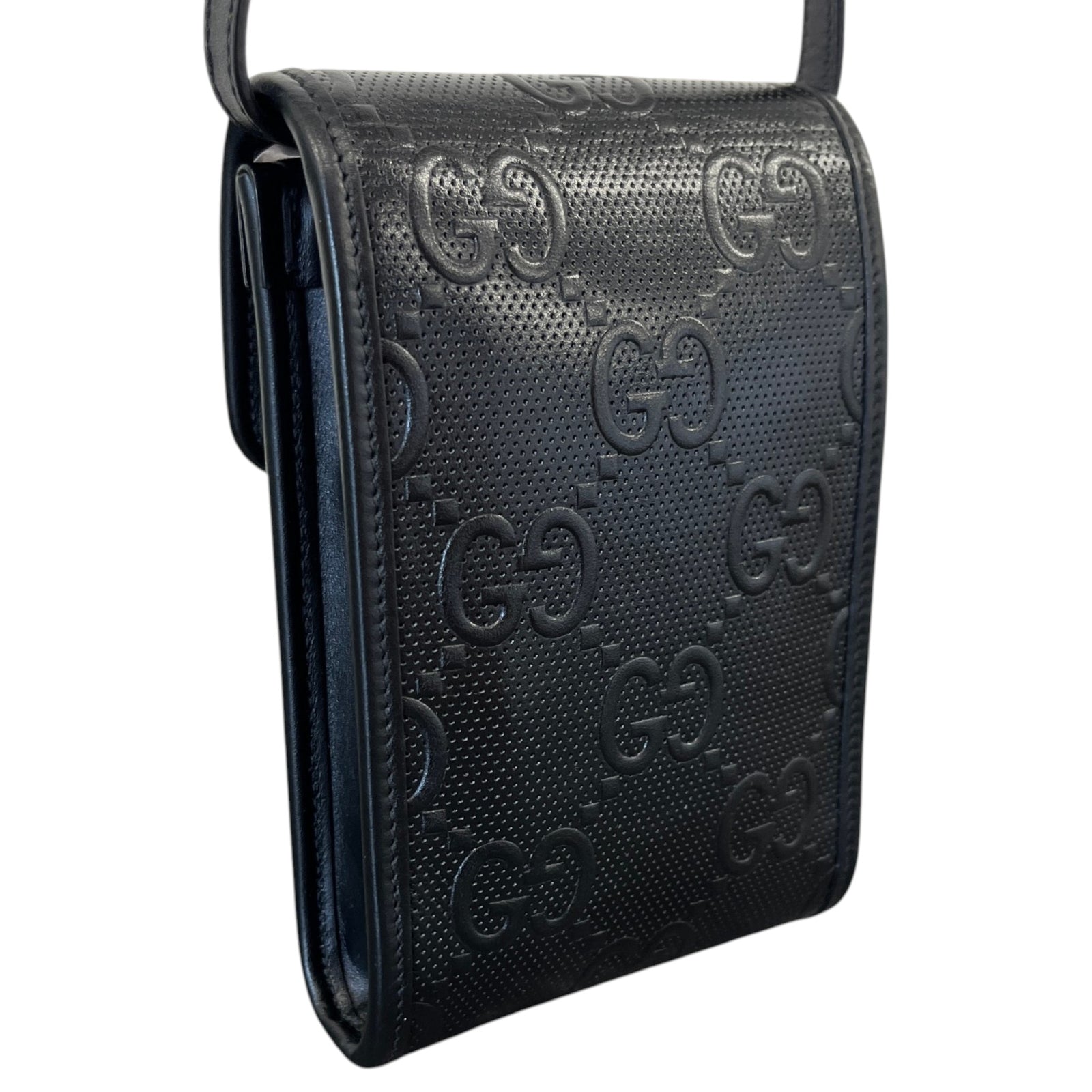 Men's GG Supreme Messenger Bag Black - Photo 7