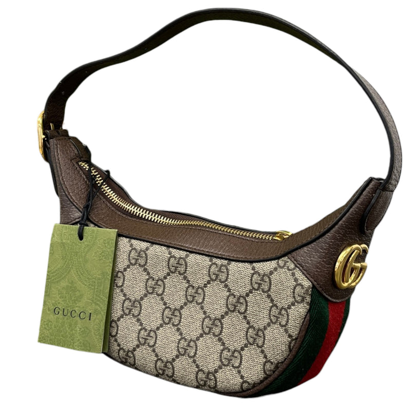 Women's GG Supreme Ophidia Small Shoulder Handbag Beige