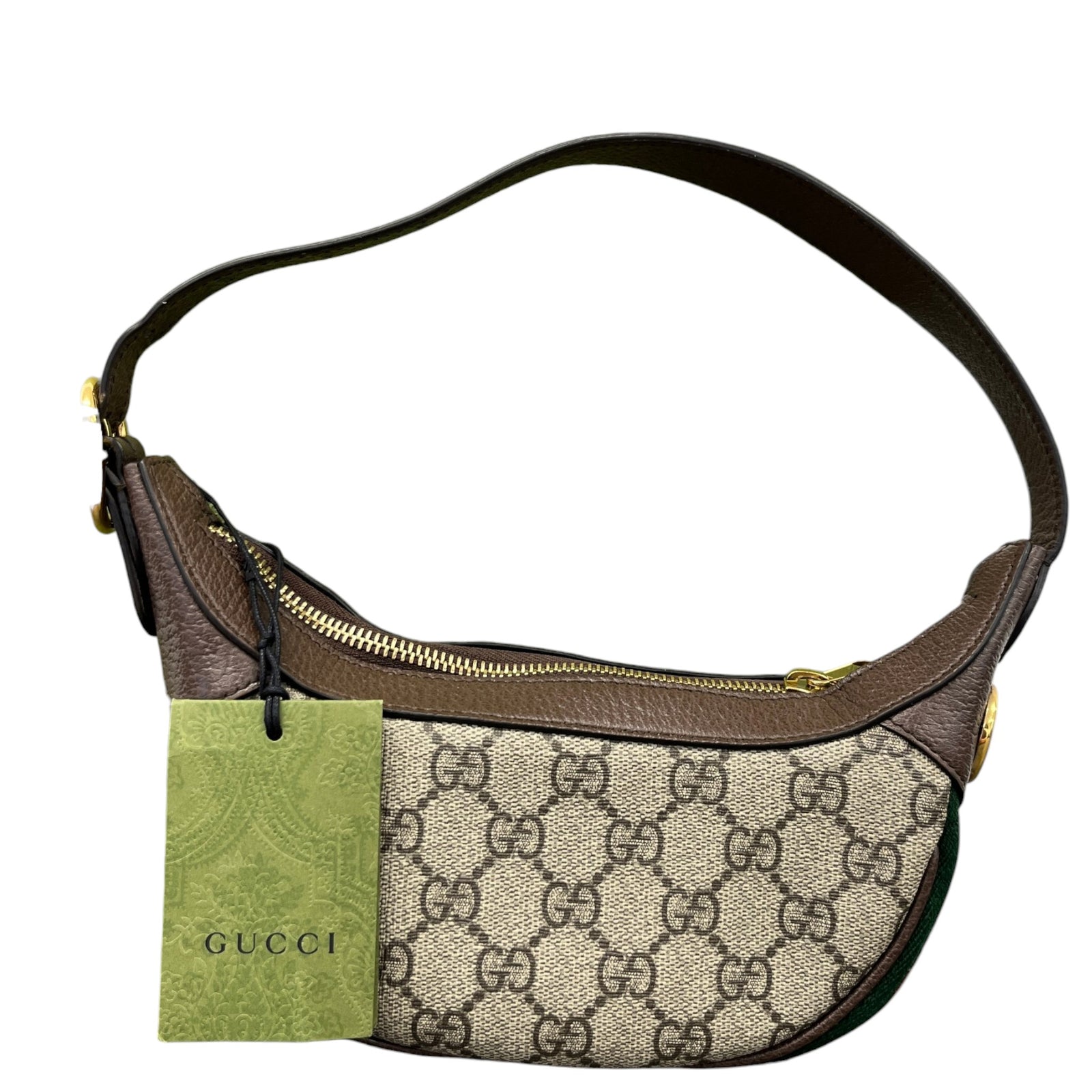 Women's GG Supreme Ophidia Small Shoulder Handbag Beige - Photo 3