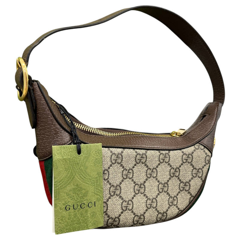 Women's GG Supreme Ophidia Small Shoulder Handbag Beige