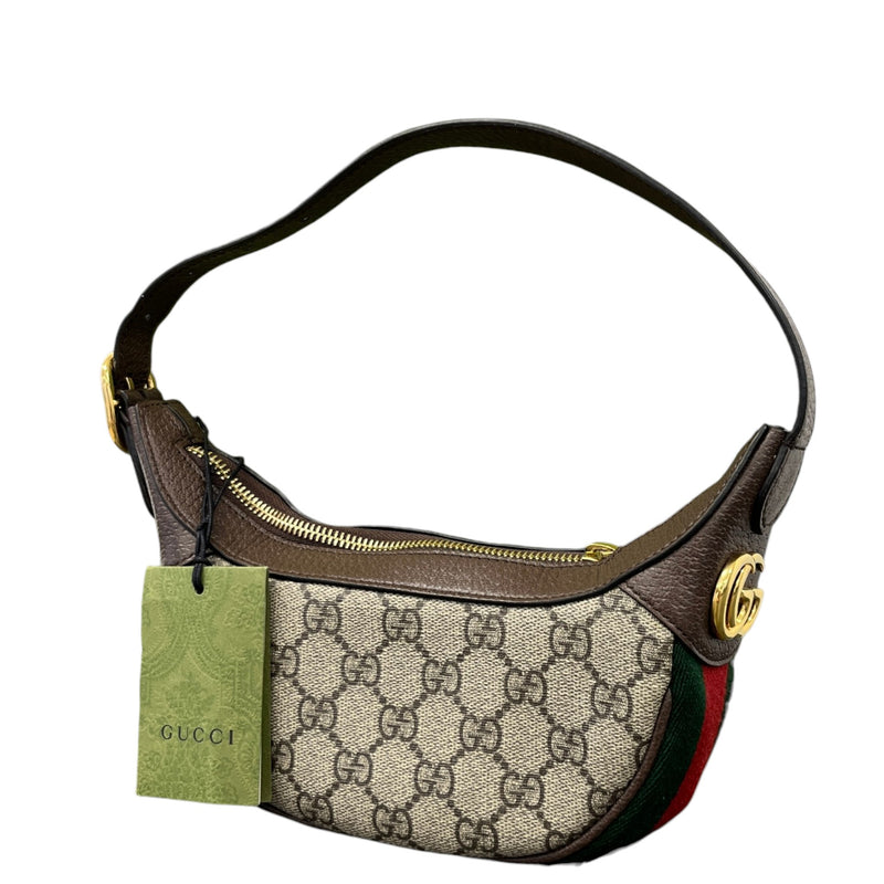 Women's GG Supreme Ophidia Small Shoulder Handbag Beige