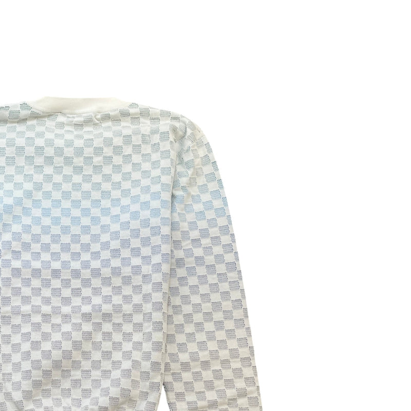 Men's Damier Gradient Jacquard Sweatshirt White Size M