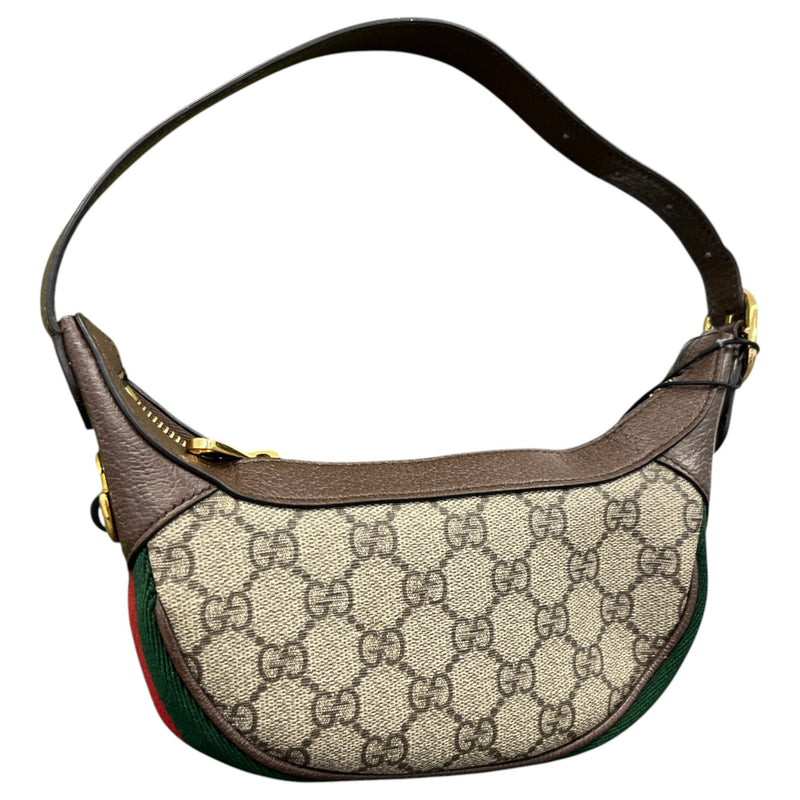 Women's GG Supreme Ophidia Small Shoulder Handbag Beige
