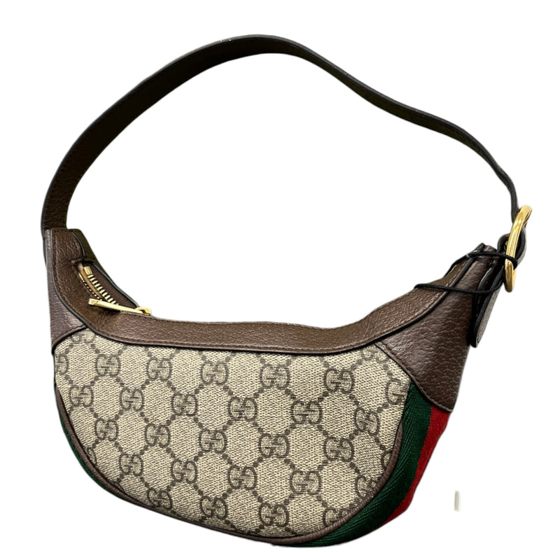 Women's GG Supreme Ophidia Small Shoulder Handbag Beige