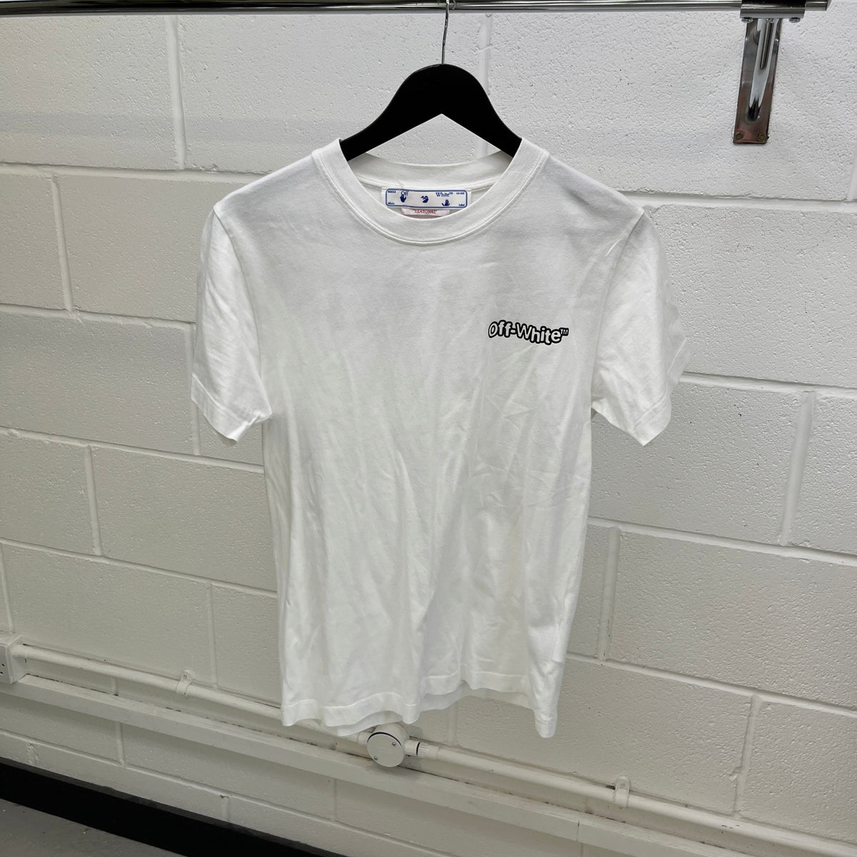 Men's Logo Print T-Shirt White Size XS - Photo 8