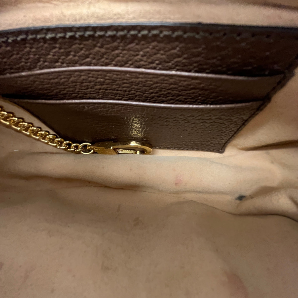 Women's GG Supreme Ophidia Small Shoulder Handbag Beige - Photo 12