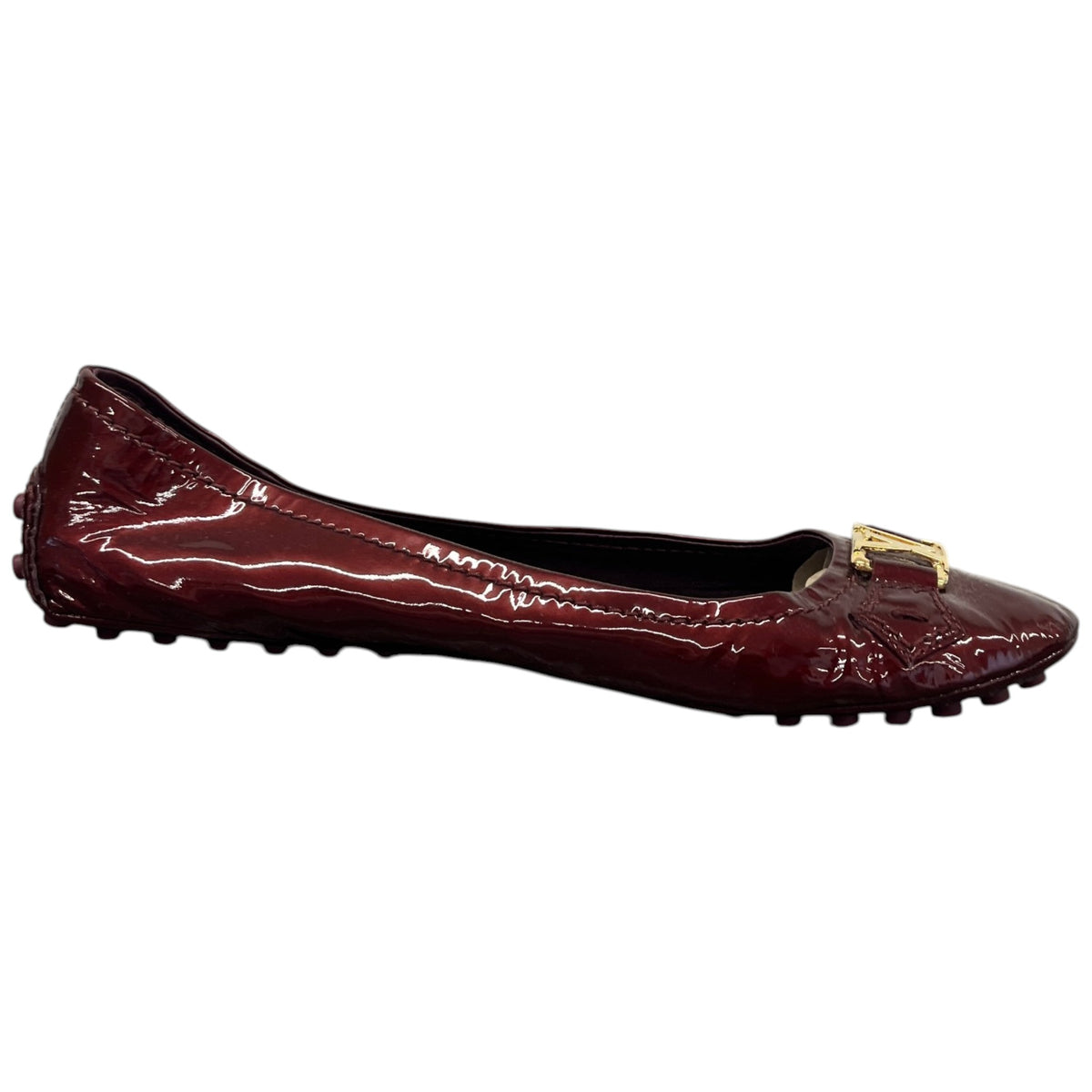 Women's Oxford Ballerina Mules Burgundy Size UK 6.5 / EU 39.5 - Photo 4