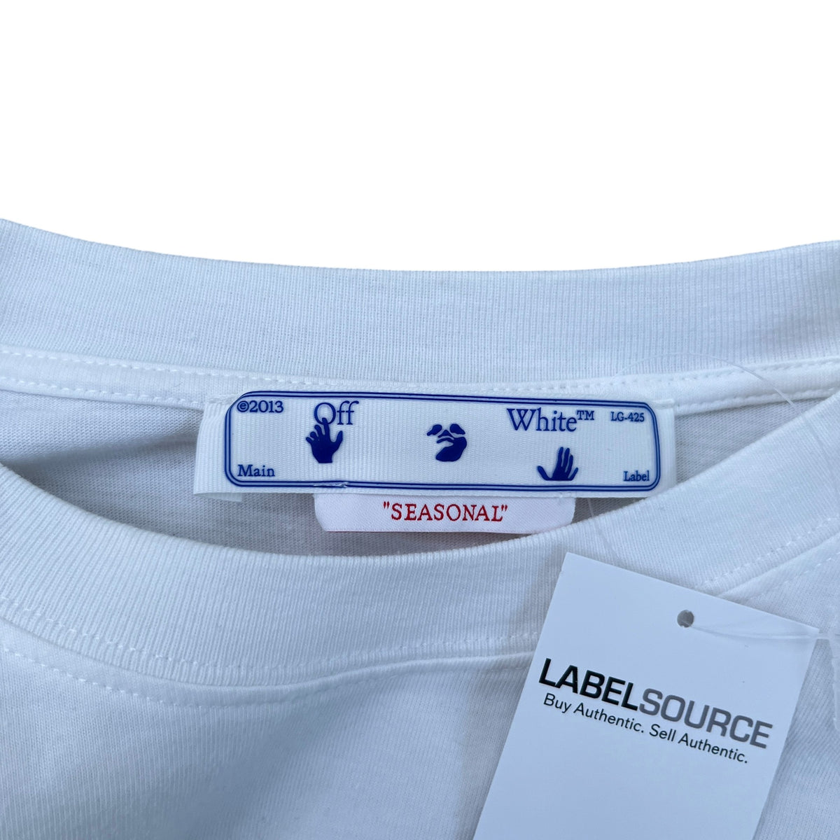Men's Logo Print T-Shirt White Size XS - Photo 7