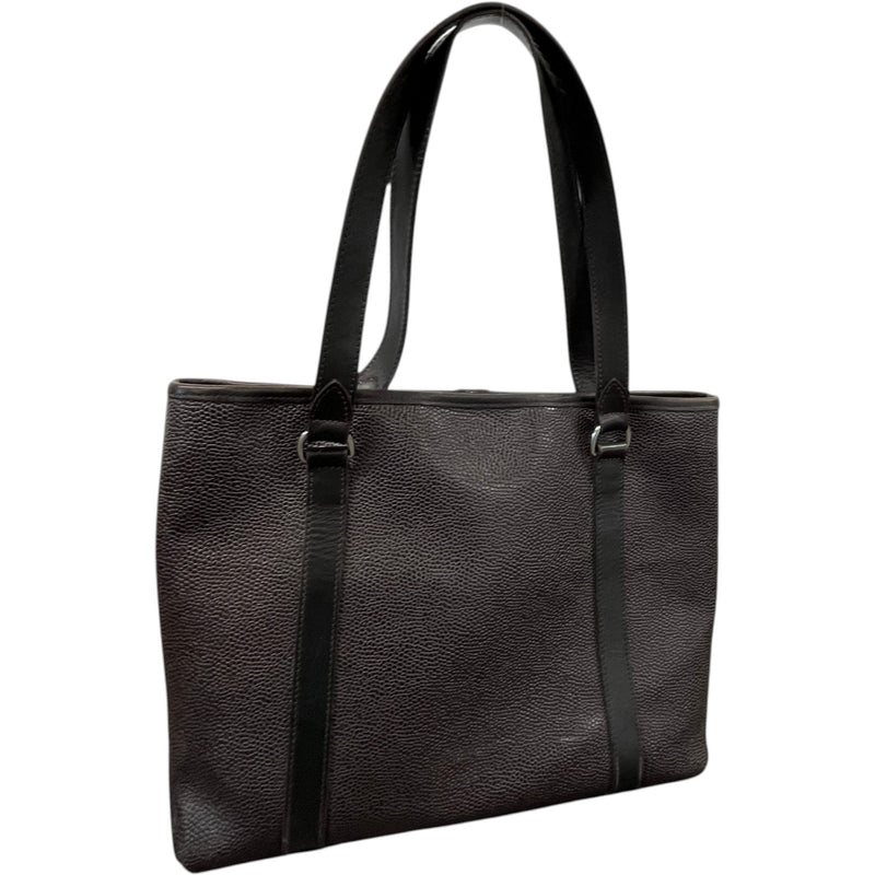 Women's Chocolate Scotch Grain Leather Handbag Brown