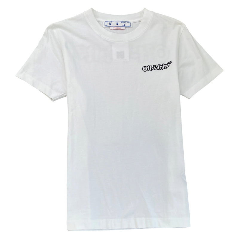 Men's Logo Print T-Shirt White Size XS