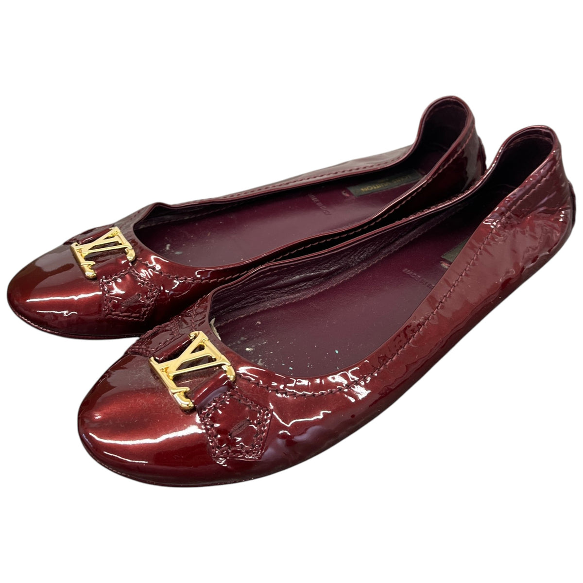 Women's Oxford Ballerina Mules Burgundy Size UK 6.5 / EU 39.5 - Photo 9