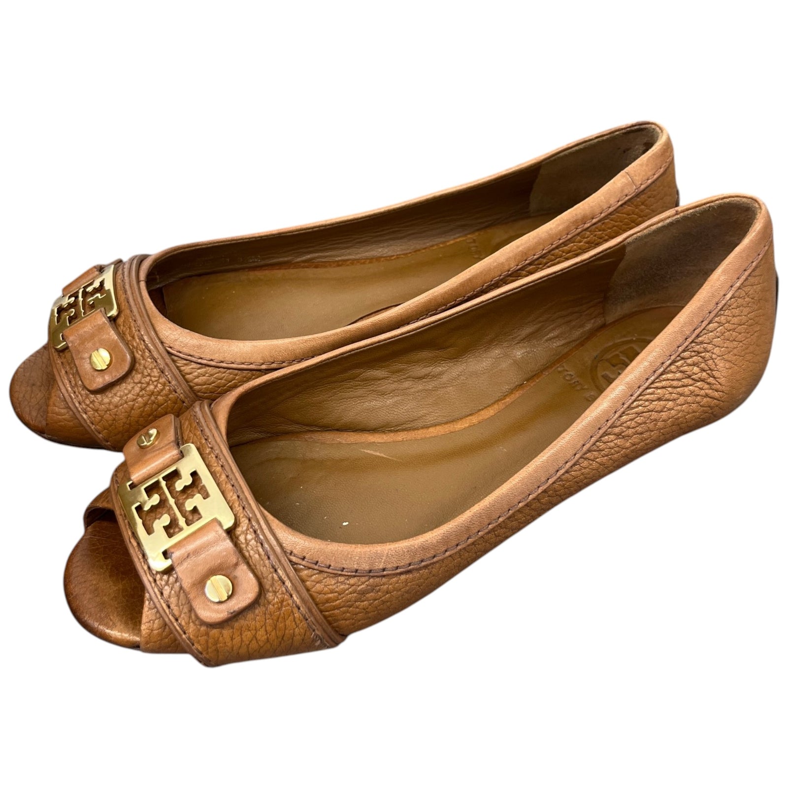 Women's Cline Peep Toe Ballet Flats Loafers Brown Size EU 38.5 / UK 5.5 - Photo 9