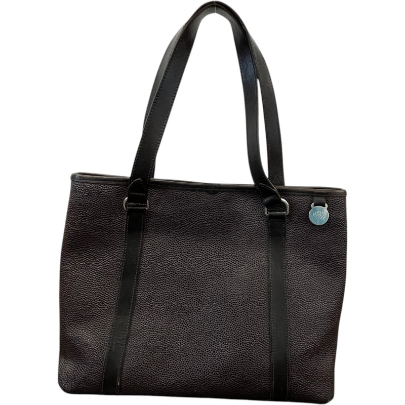 Women's Chocolate Scotch Grain Leather Handbag Brown