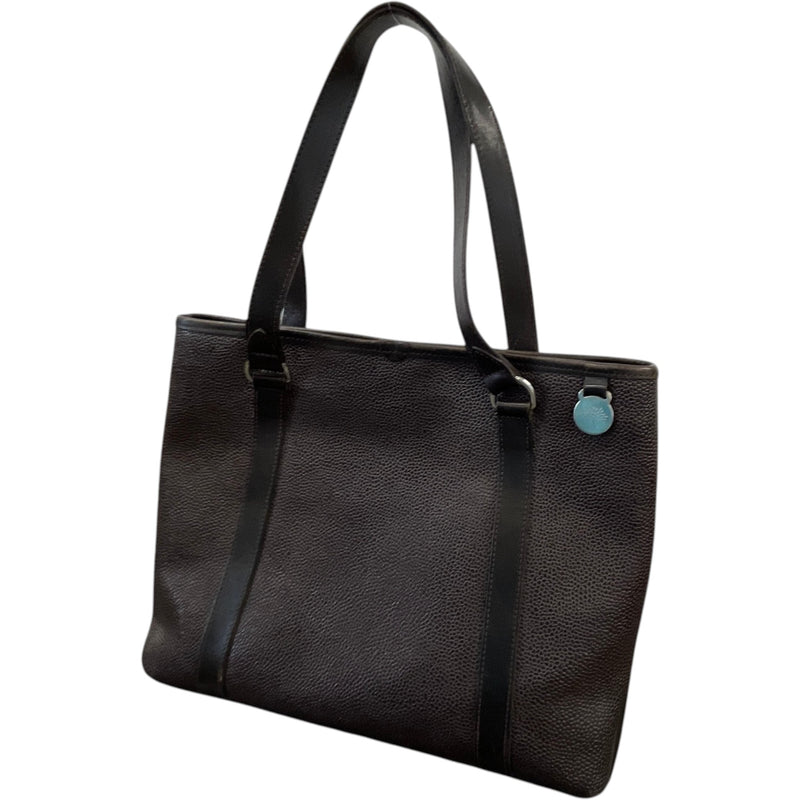 Women's Chocolate Scotch Grain Leather Handbag Brown