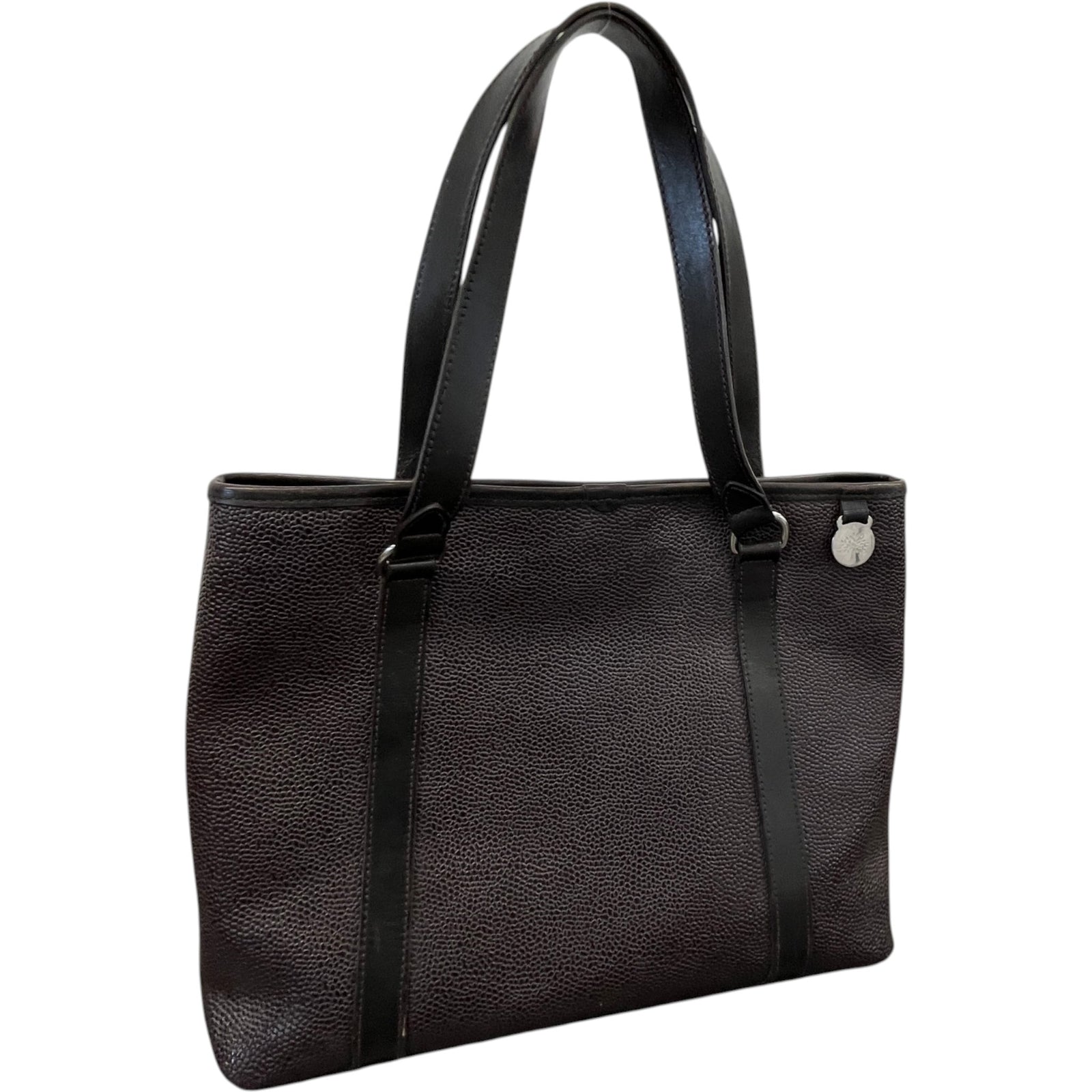 Women's Chocolate Scotch Grain Leather Handbag Brown - Photo 5