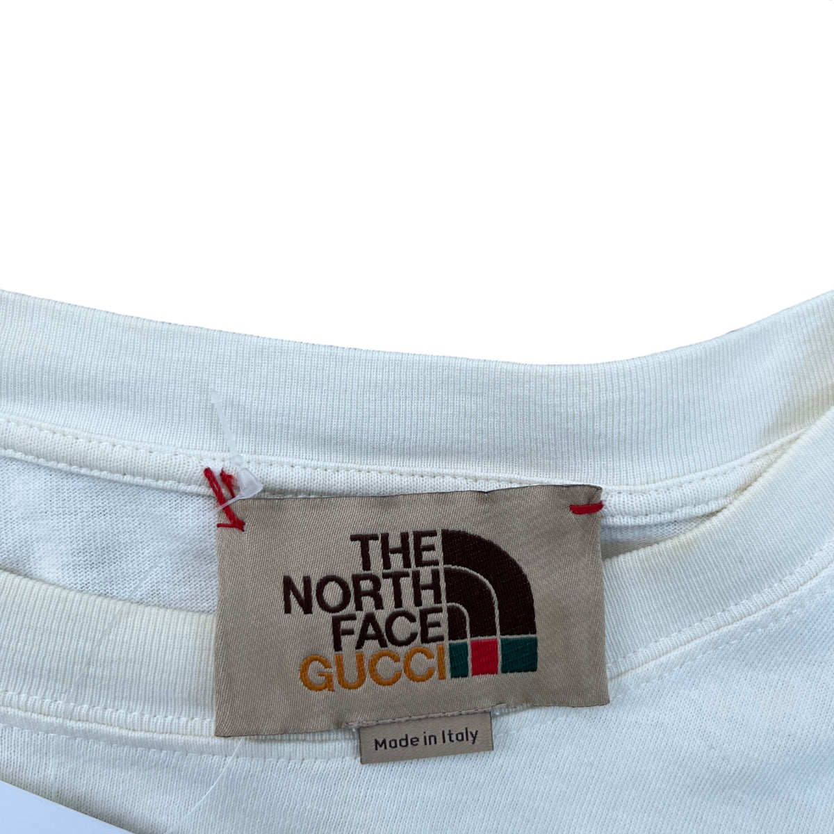 Men's X The North Face Logo Print T-Shirt Cream Size M - Photo 7