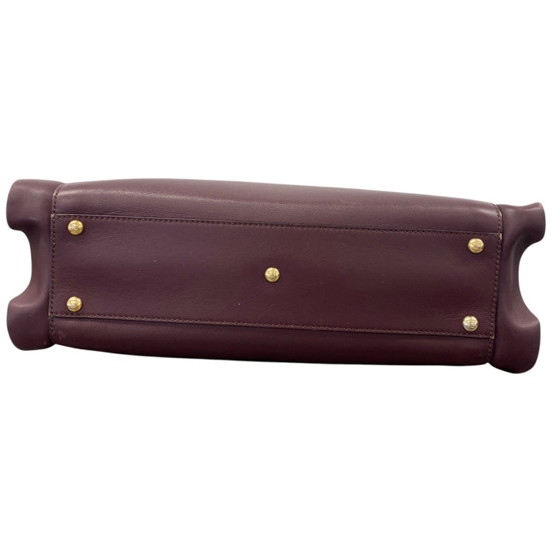 Women's Medium Wave Peekaboo Handbag Burgundy