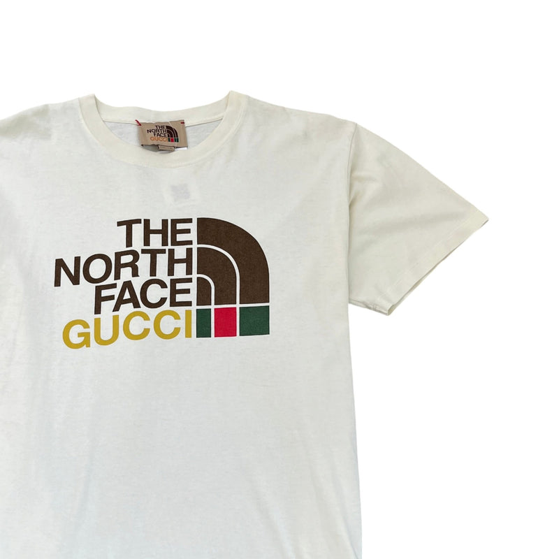 Men's X The North Face Logo Print T-Shirt Cream Size M