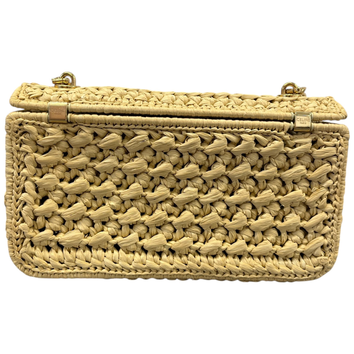 Women's Calude Raffia Effect Shoulder Clutch Beige - Photo 3